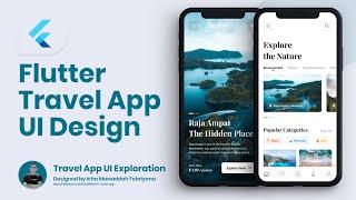 Flutter UI Tutorial - [ PART 2 ] Designing Travel App UI Design | UI Exploration Dribbble