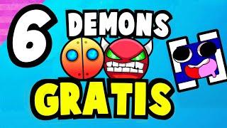 +6 Demons GRATIS en Geometry Dash (Secret Way) | FREE DEMONS