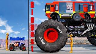 Biggest vs Smallest Monster Truck #5 - Beamng drive