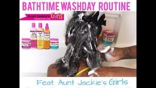 BathTime WashDay Routine Feat. Aunt Jackie's Girls | Kids Natural HairCare | IAMAWOG