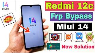 Redmi 12C FRP Bypass MIUI 14 - No Backup Activity Launcher - No space ONE Click New Method 2024