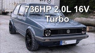 VW Golf MK1 736HP 2.0L 16V Turbo street race