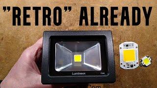 Exploring a "retro" LED floodlight with a well designed driver