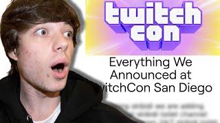 reacting to the twitch announcements then minecraft!