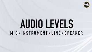 The 4 Audio Levels (mic instrument line speaker)