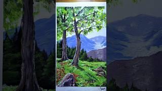 scenery painting | acrylic painting | #shorts #painting #acrylicpainting