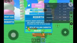 I played rabbit simulator 2 for 30 minutes and got 200 rebirths + 1M carrots