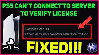 PS5 CAN'T CONNECT TO SERVER TO VERIFY LICENSE FAST FIX!!