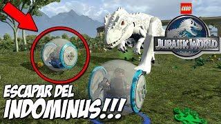 PERSECUCIÓN INDOMINUS REX! CORRE!!! INDOMINUS REX PERSIGUIENDO GIROSFERAS! // JURASSIC WORLD LEGO #3