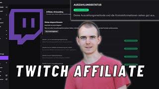 Twitch Affiliate Onboarding (Payout, Tax Interview ...)  Road to Twitch Affiliate #66