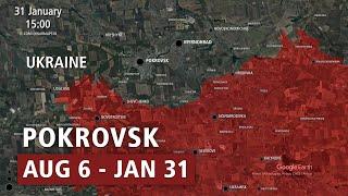 Russian Invasion of Ukraine: Pokrovsk Offensive - Every Day [Aug 6 to Jan 31 2025]