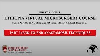 First Annual Virtual Microsurgery Training Course Part 3: End-To-End Anastomosis Techniques