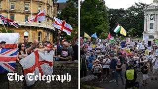 Small immigration protest sparks response from five police forces