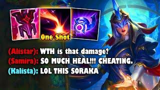 SORAKA, BUT I CAN ONE SHOT AN ENEMY WITH SO MUCH HEALING [BUILD + RUNES] SORAKA WILD RIFT GAMEPLAY