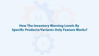 How Do The Specific Inventory Warning Levels Work?