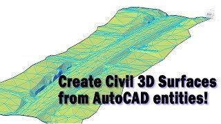 Creating Civil 3D Surfaces from Selected Drawing Objects