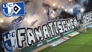 Magdeburg- und HSV-Fans mit großen Pyro-Shows! | FC Magdeburg - Hamburger SV