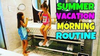 VACATION MORNING ROUTINE - Summer Morning Routine at a Hotel - Surprise Present Opening