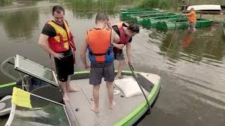 Finval boats floatation test (Test nepotopiteľnosti člnov Finval)