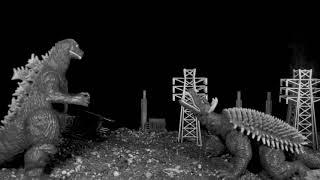 Godzilla vs Anguirus “Godzilla Raids Again” B&W Ver.