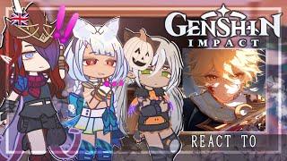 Natlan react to the Traveler | Aether & lumine | Genshin Impact | Gacha Club