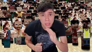 EU SOBREVIVI A 1567 ZUMBIS NO MINECRAFT