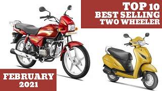 Top 10 Best Selling Two Wheeler in February 2021 | Splendor Beats Activa | BESTRIDE