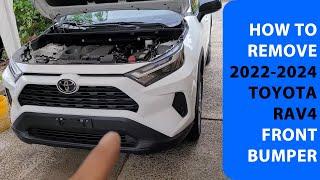 How To Remove 2022-2024 Toyota Rav4 Front Bumper.