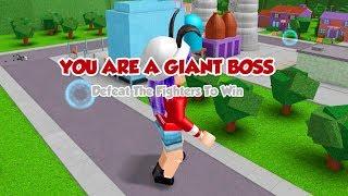 BATTLE AS A GIANT BOSS IN ROBLOX! | RADIOJH GAMES