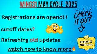 Tcs wings1 may cycle 2025|registration|cutoff dates|updates| may cycle|#wings1|#tcs