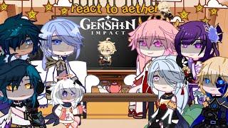 "•~ genshin impact react to aether • genshin impact! — ~ ( gacha club ) • Credit : / me ||