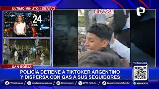 San Borja: policía detiene a tiktoker argentino y dispersa a sus seguidores