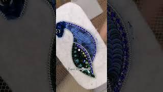 beaded brooch tutorial.#shorts