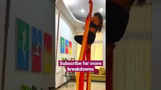 WANNA LEARN THIS AERIAL SILKS POSE 🫰?#aerialsilks #aerialsilkstricks #shorts #tutorial