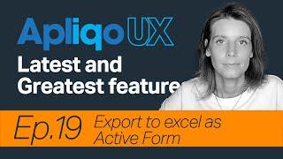 Apliqo UX for IBM Planning Analytics / TM1 - Export to excel as Active Form