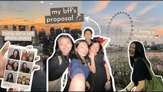 my bff's proposal, being a tourist in SG for the weekend   | vlog