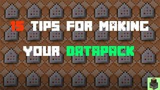 Minecraft 15 Tips for Data Pack Creation! || Minecraft Datapack Tutorial