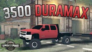 SpinTires- 2015 Chevy 3500 Duramax Mod Release! With Custom Trailer!