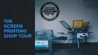 BLACK PRINT INK SCREEN PRINTING SHOP TOUR