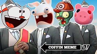 Astronomia/Coffin Dance Meme - Cuphead, Rabbids Invasion, Plants vs Zombies 2, Roblox Piggy (Cover)