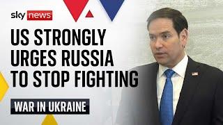 Trump's top diplomat Marco Rubio puts pressure on Russia to end war