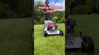 Putting down some stripes on this lawn