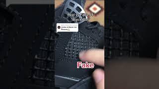 Air Jordan 4 black cat Real vs Fake,Can you see the difference?
