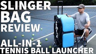 Slinger Bag Tennis Ball Launcher Machine - Slinger Bag Review with Oscillator and Accessories