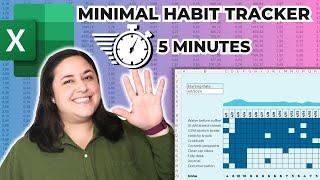 Excel Habit Tracker in 5 minutes! Minimal and Efficient