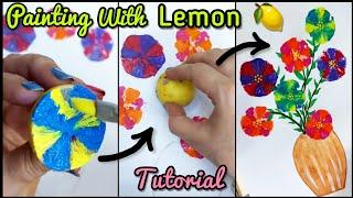 Best Idea for Kids | Painting with Lemon  | #shorts #youtubeshorts #tutorial #kids #diy