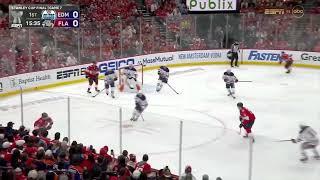 Verhaeghe tips in the puck for the first goal of Game 7