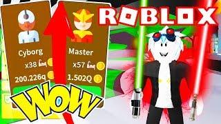 ПОЛУЧИЛ КЛАСС КИБОРГ В СИМУЛЯТОРЕ ЛАЗЕРНОГО МЕЧА! ИГРА БЕЗ ДОНАТА! ROBLOX Saber Simulator