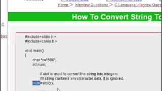 How to convert string to int in c