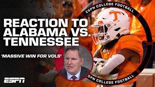 'MASSIVE win for Tennessee' ️ Reaction to Alabama's loss to the Volunteers | ESPN College Football